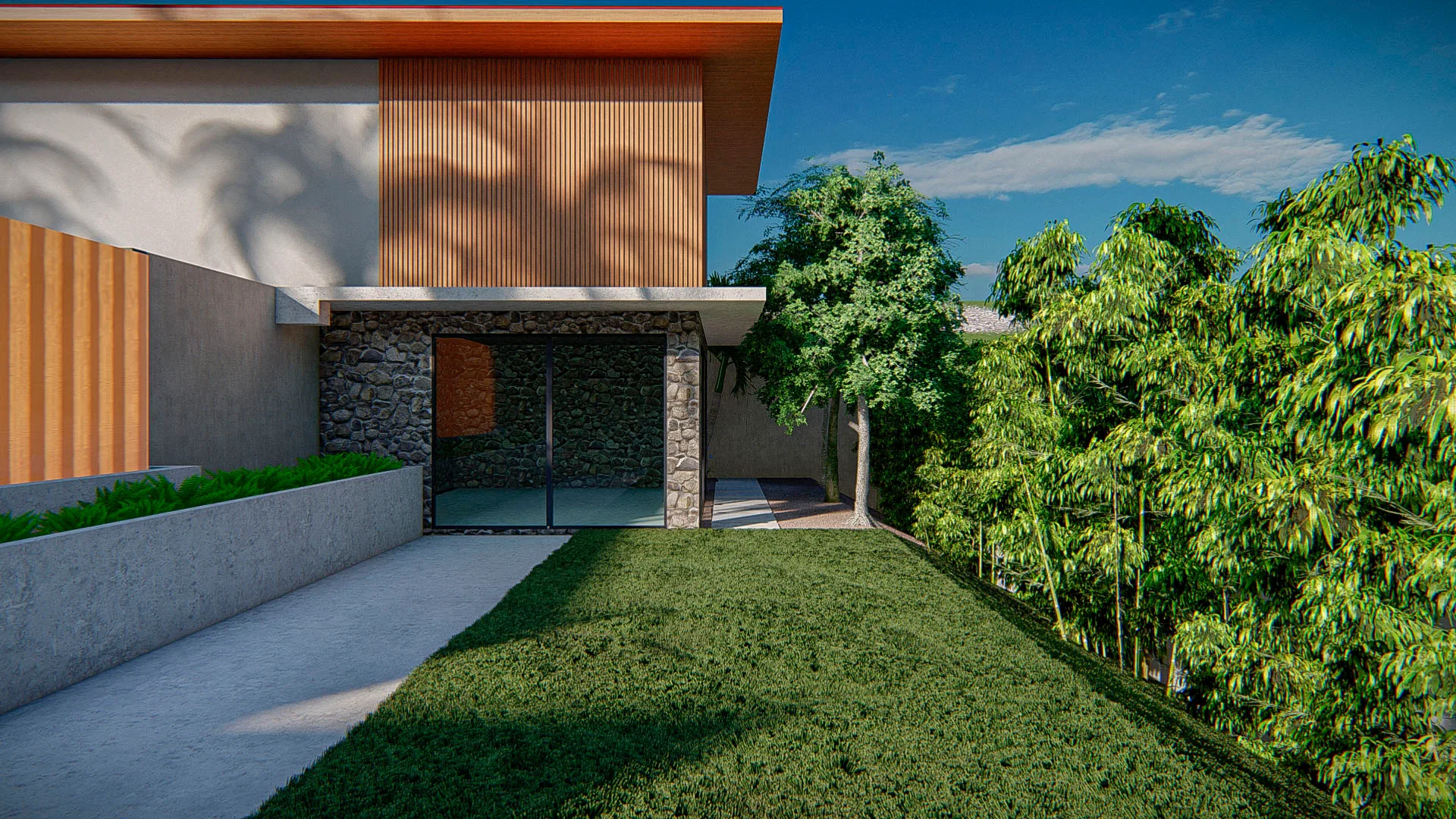 Visualização arquitetônica do projeto Felipe Bruni — GRON 3D