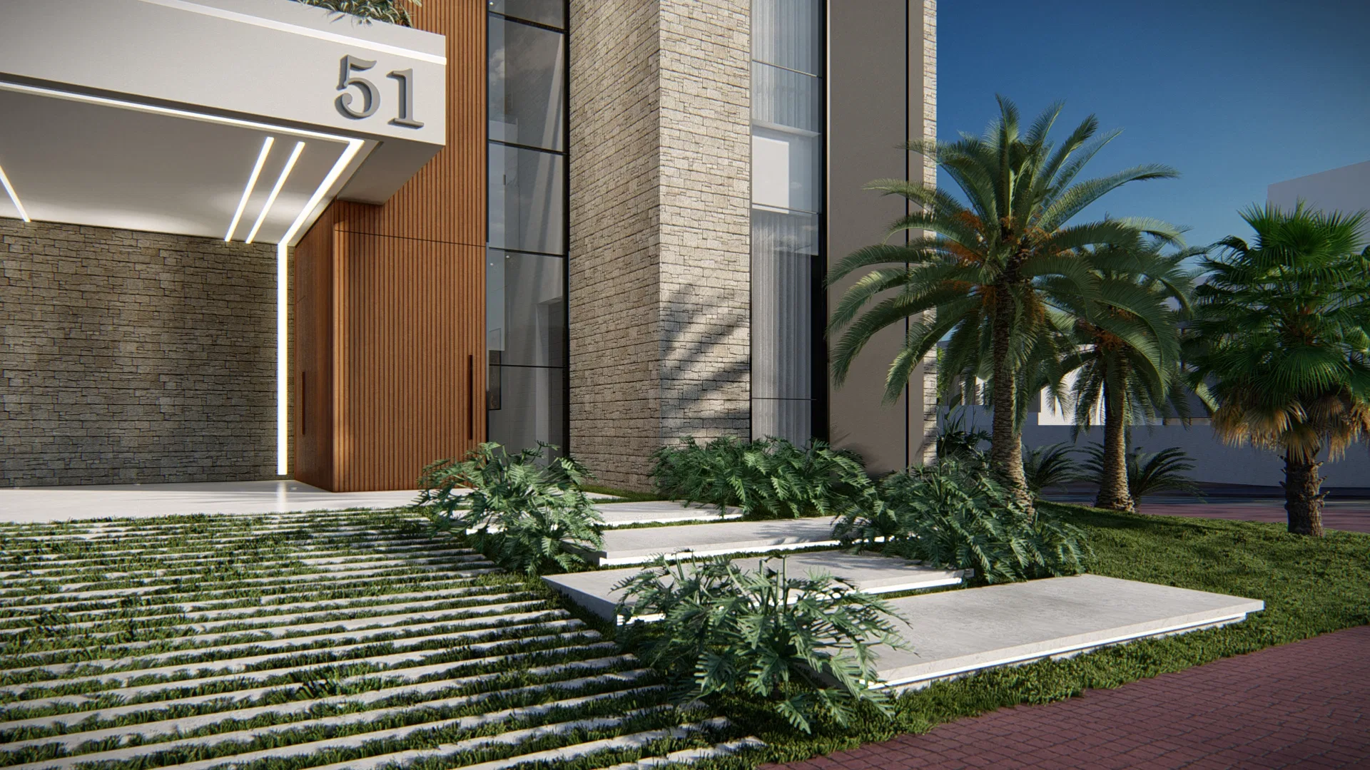 Architectural visualization of the Bruna Alphaville 2 project — GRON 3D