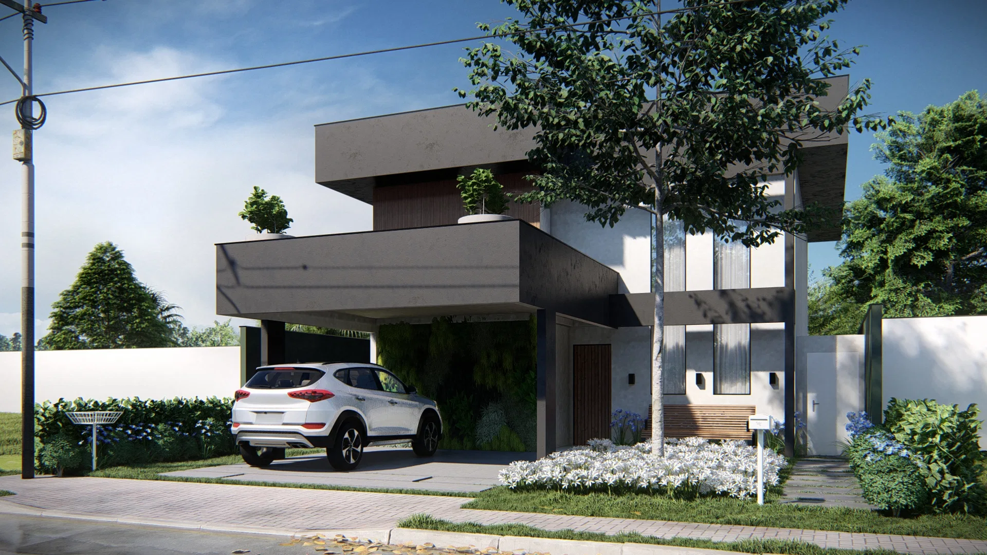 Visualização arquitetônica do projeto Ângelo — GRON 3D