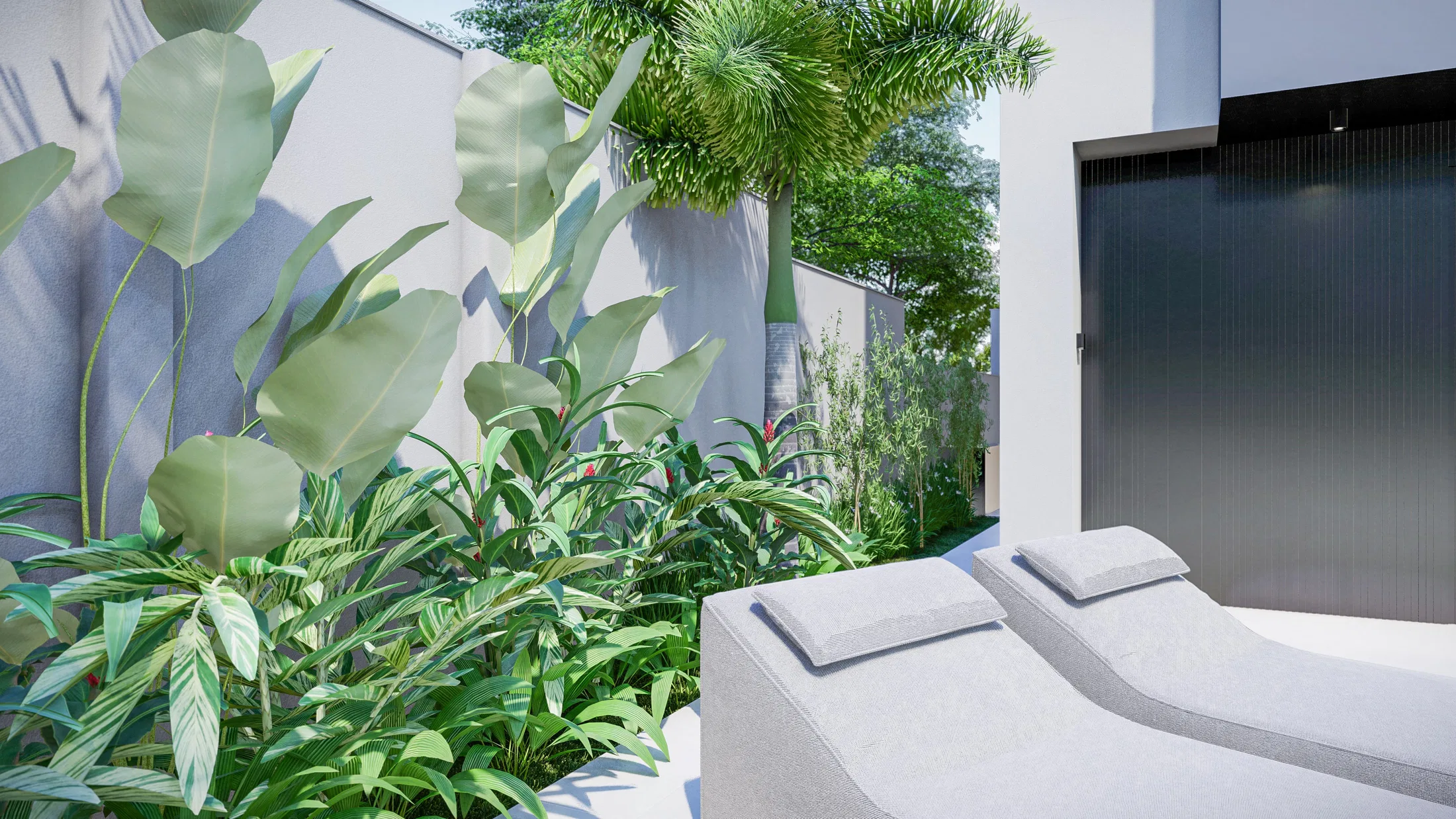 Architectural visualization of Contemporary Residence with Flowering Stairway, Gourmet Area and Winter Garden — GRON 3D