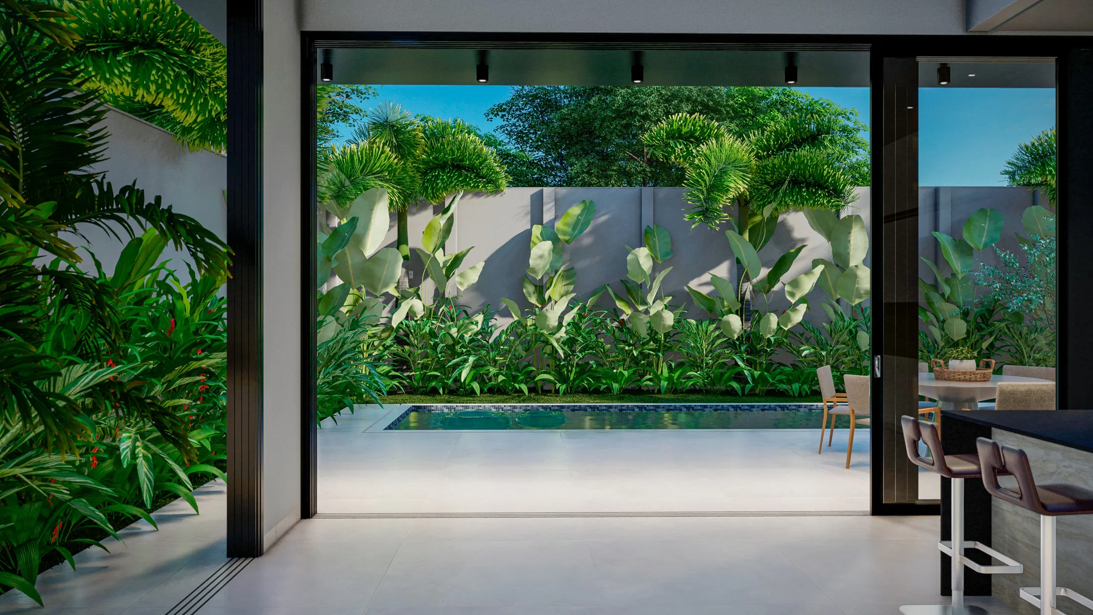 Architectural visualization of Contemporary Residence with Flowering Stairway, Gourmet Area and Winter Garden — GRON 3D