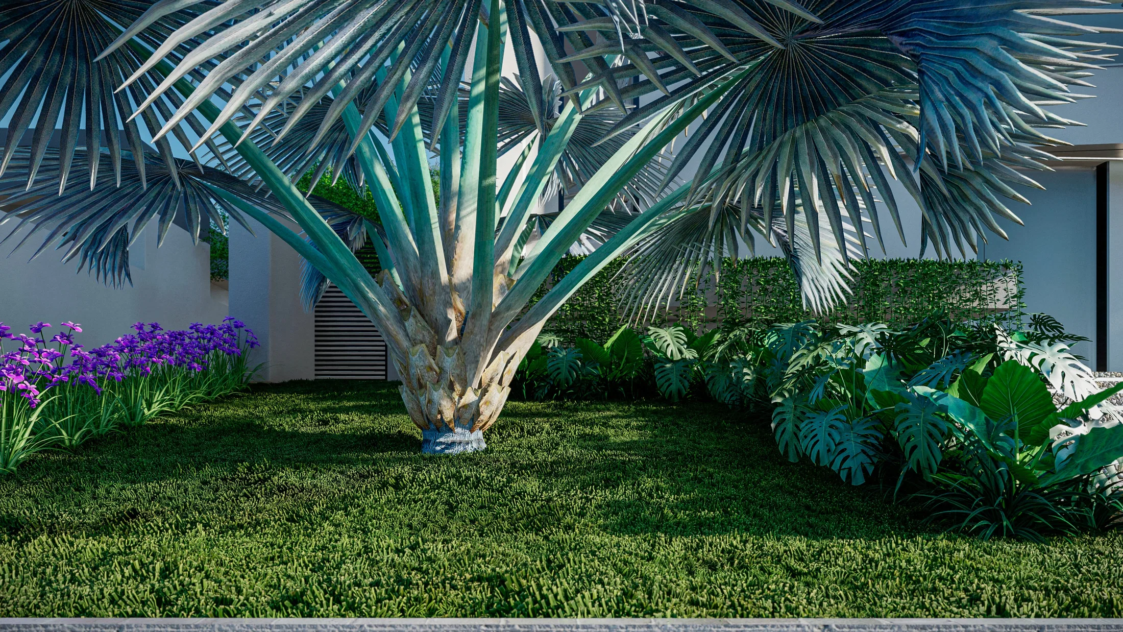 Architectural visualization of Contemporary Residence with Flowering Stairway, Gourmet Area and Winter Garden — GRON 3D