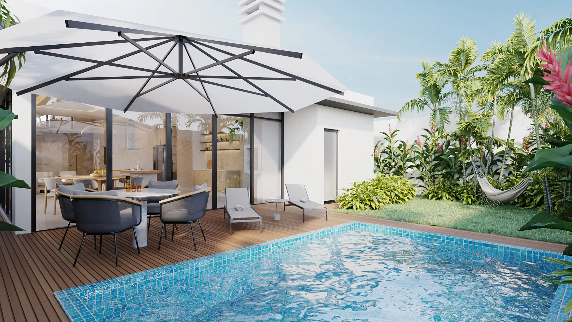 Architectural visualization of the Residencia project — GRON 3D