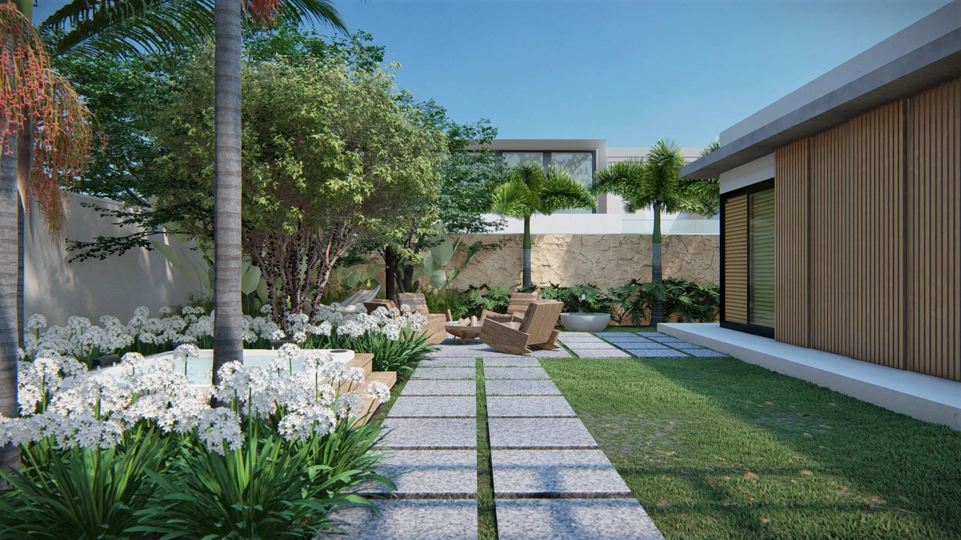 Visualização arquitetônica do projeto Marcia — GRON 3D