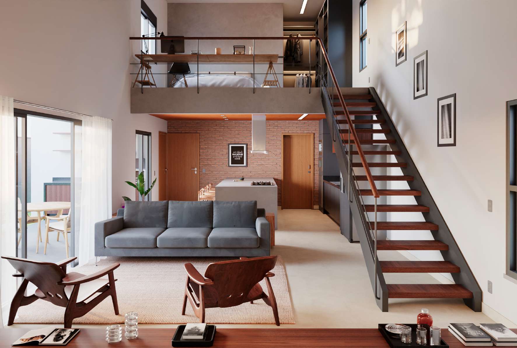 Interior scene used in an architectural animation — GRON 3D